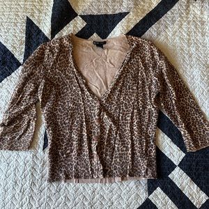 New York & co cheetah cardigan